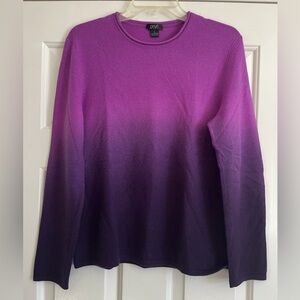 PRIVE purple 100% cashmere sweater L
